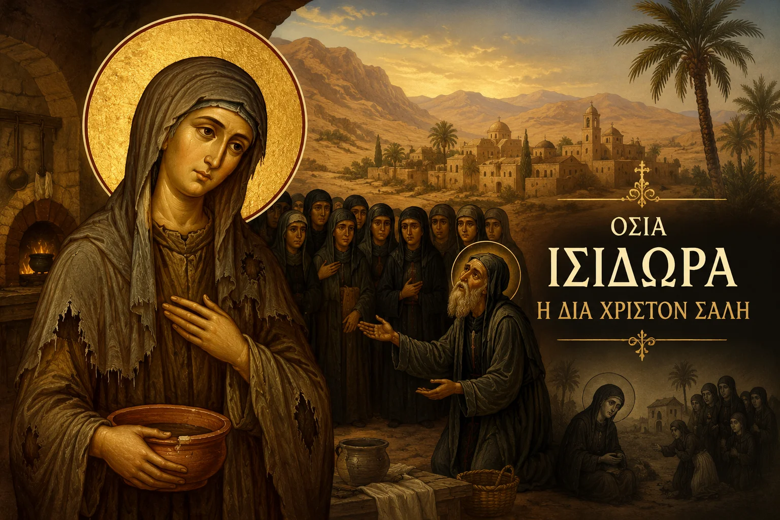Εικόνα: Οσία Ισιδώρα η Διά Χριστόν Σαλή