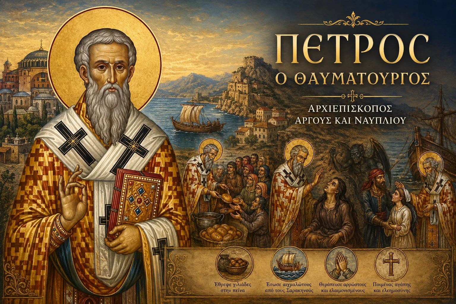 Εικόνα: Πέτρος ο Θαυματουργός, Αρχιεπίσκοπος Άργους και Ναυπλίου