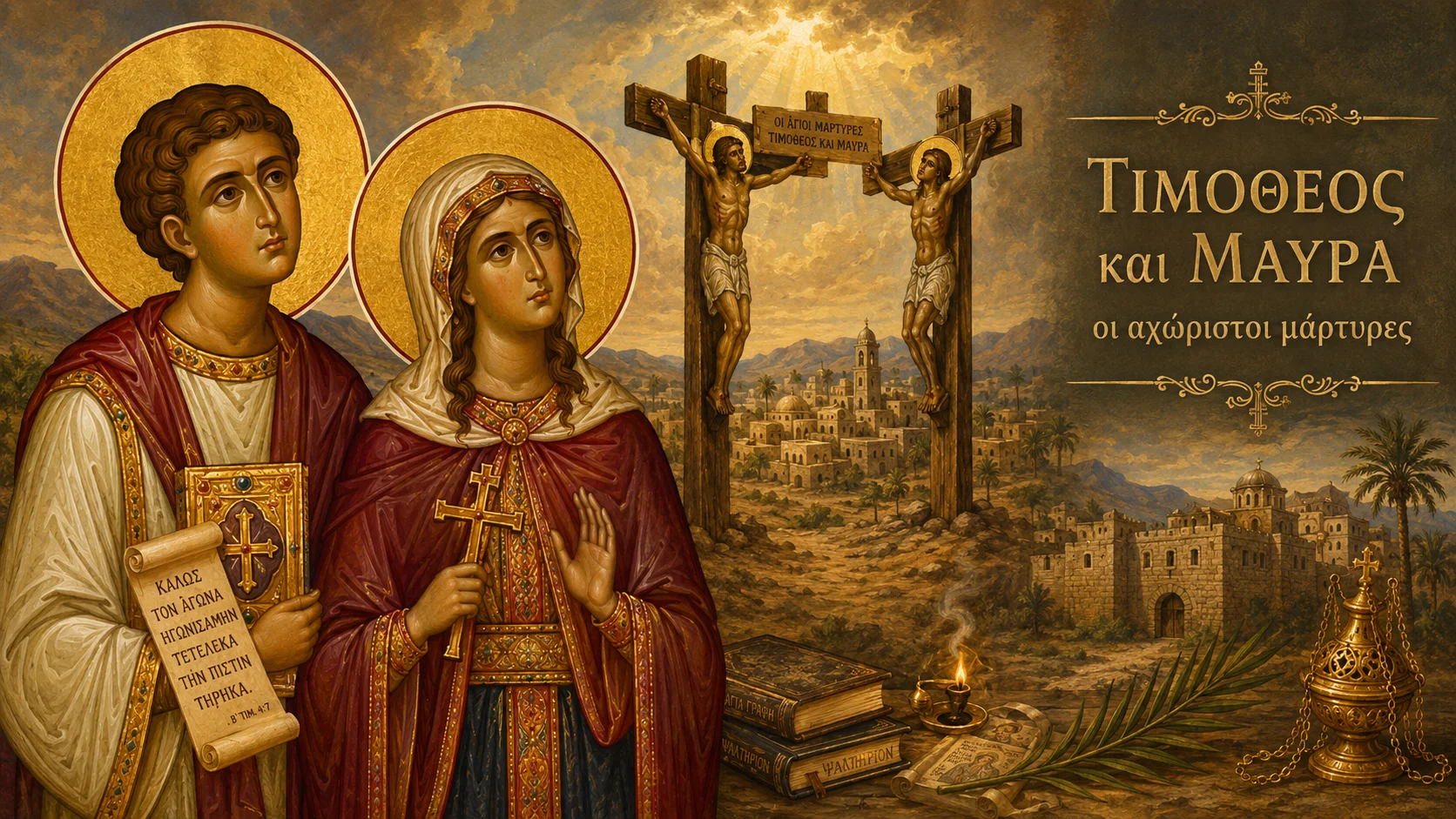Εικόνα: Τιμόθεος και Μαύρα, οι αχώριστοι μάρτυρες