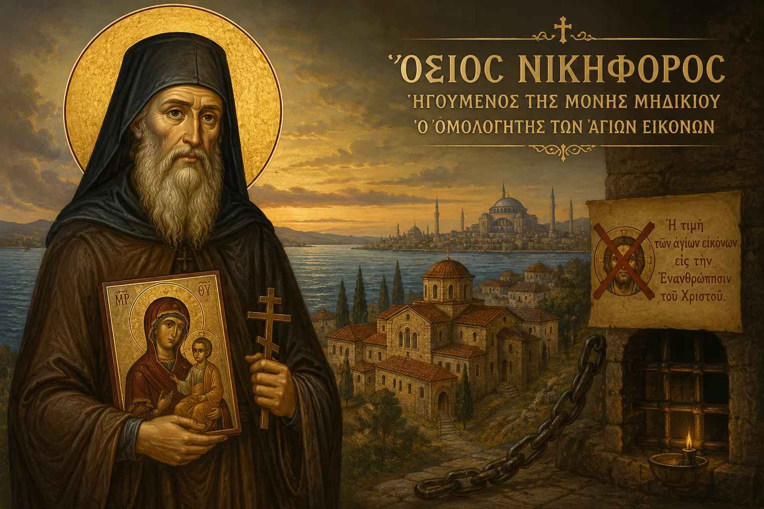 Εικόνα: Όσιος Νικηφόρος ηγούμενος της μονής Μηδικίου