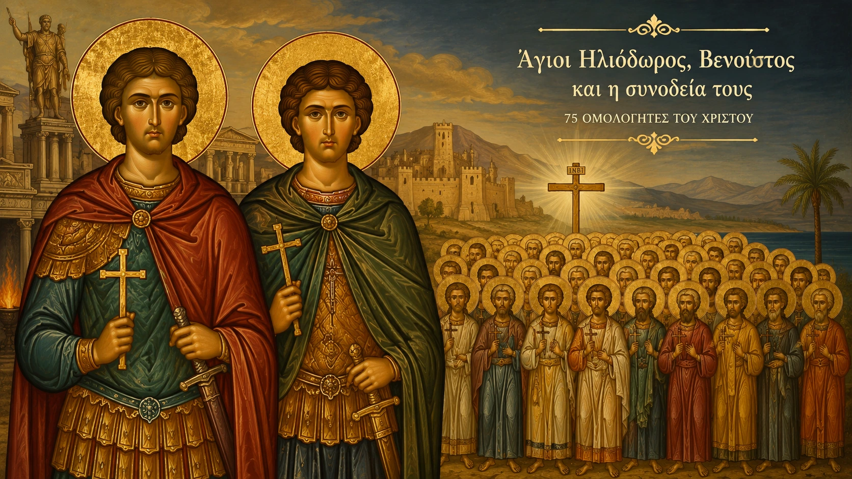 Εικόνα: Άγιοι Ηλιόδωρος, Βενούστος και η συνοδεία τους