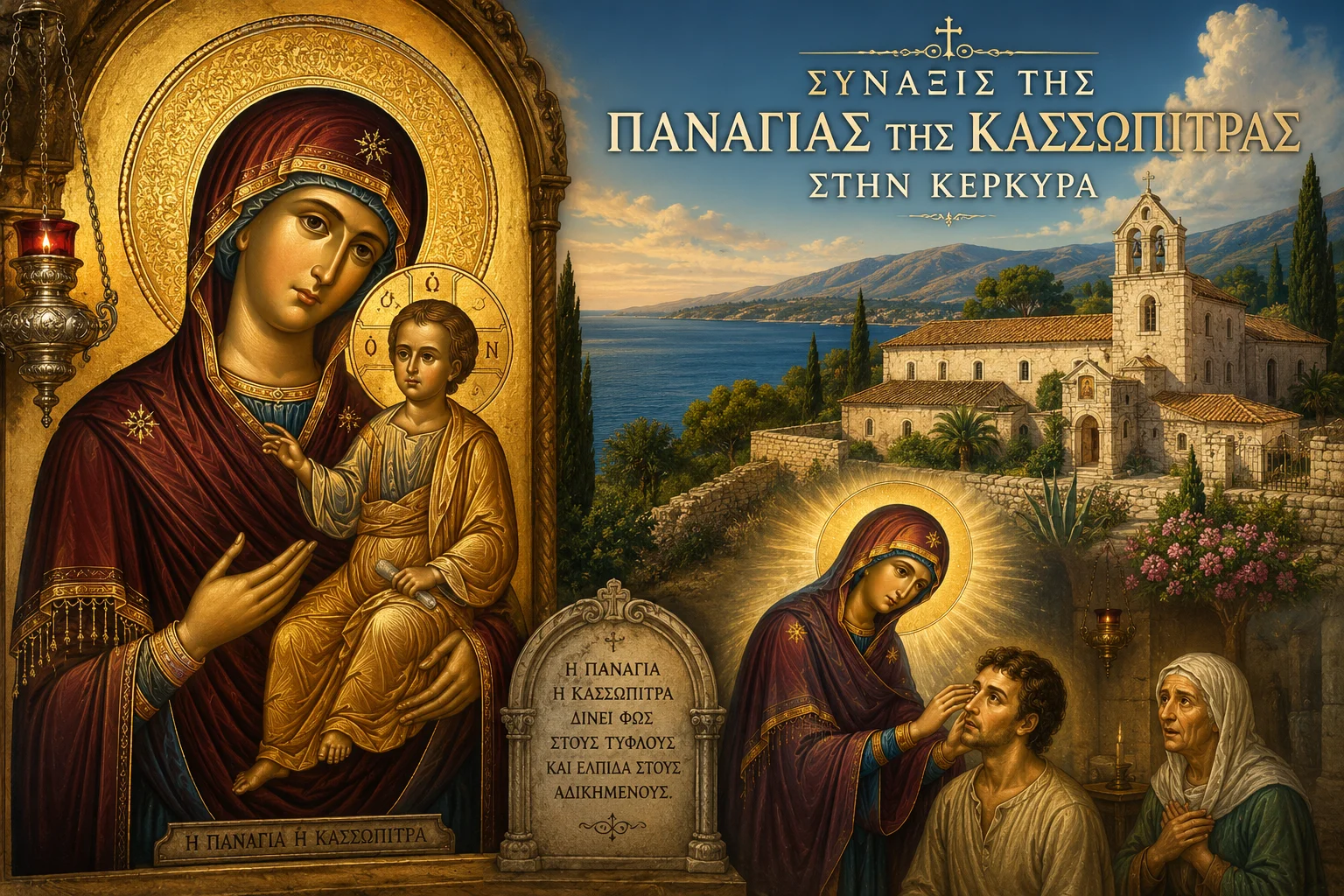 Εικόνα: Σύναξις Της Παναγίας Της Κασσωπίτρας Στην Κέρκυρα