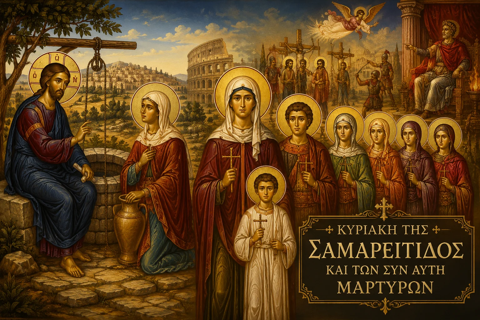 Εικόνα: Κυριακή Της Σαμαρείτιδος Και Των Συν Αυτή Μαρτύρων