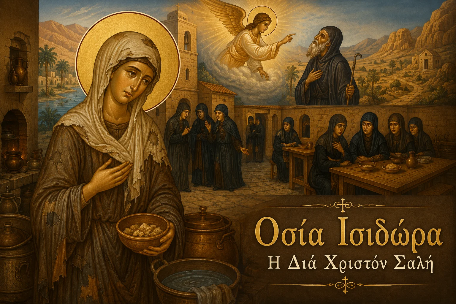 Εικόνα: Οσία Ισιδώρα Η Διά Χριστόν Σαλή