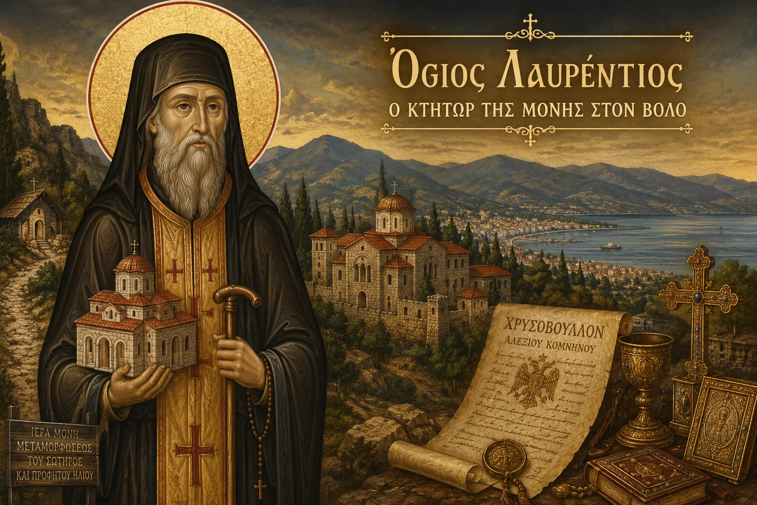 Εικόνα: Όσιος Λαυρέντιος Ο Κτήτωρ Της Μονής Στον Βόλο