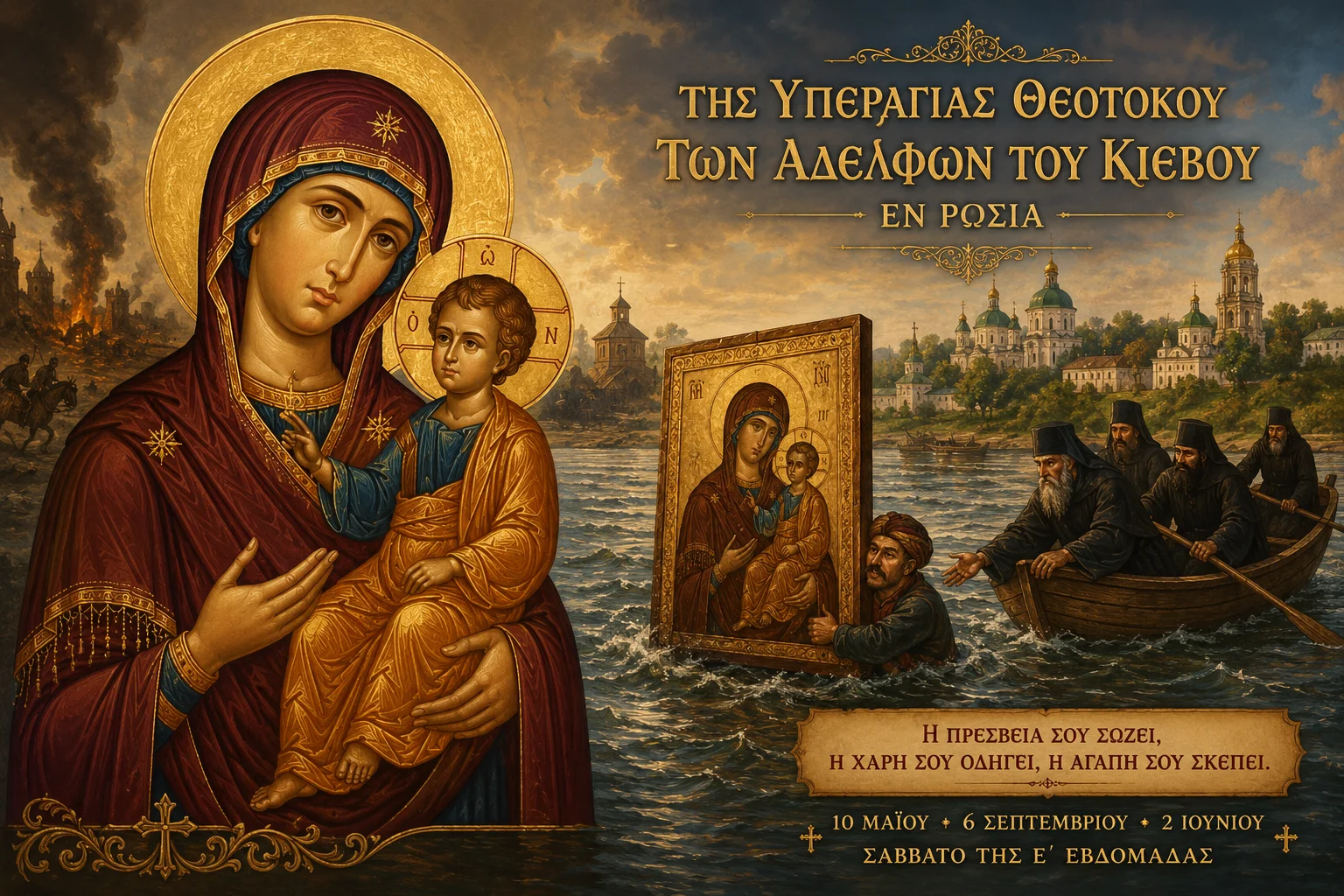 Εικόνα: Της Υπεραγίας Θεοτόκου Των Αδελφών Του Κιέβου Εν Ρωσία
