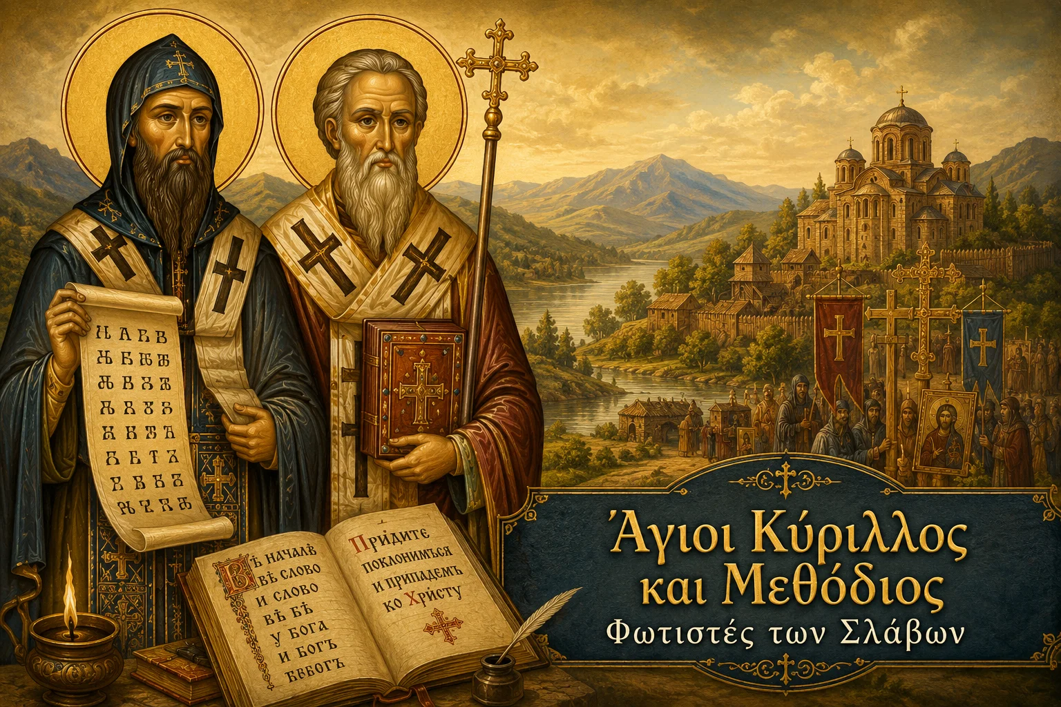 Εικόνα: Άγιοι Κύριλλος Και Μεθόδιος Φωτιστές Των Σλάβων