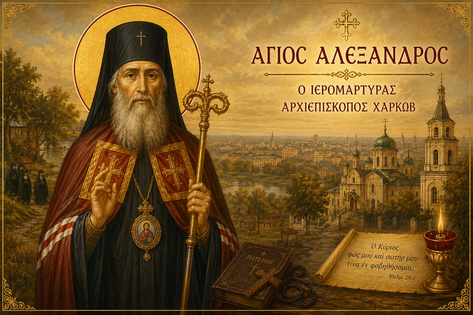 Εικόνα: Άγιος Αλέξανδρος Ο Ιερομάρτυρας Αρχιεπίσκοπος Χάρκωβ