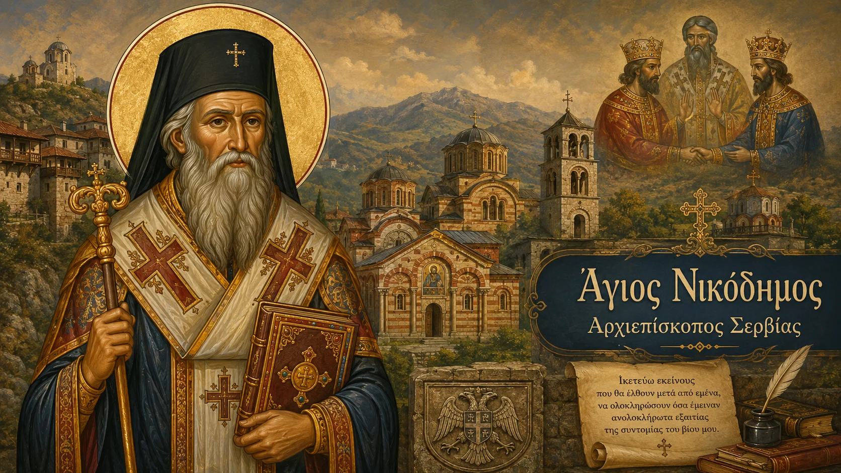 Εικόνα: Άγιος Νικόδημος Αρχιεπίσκοπος Σερβίας