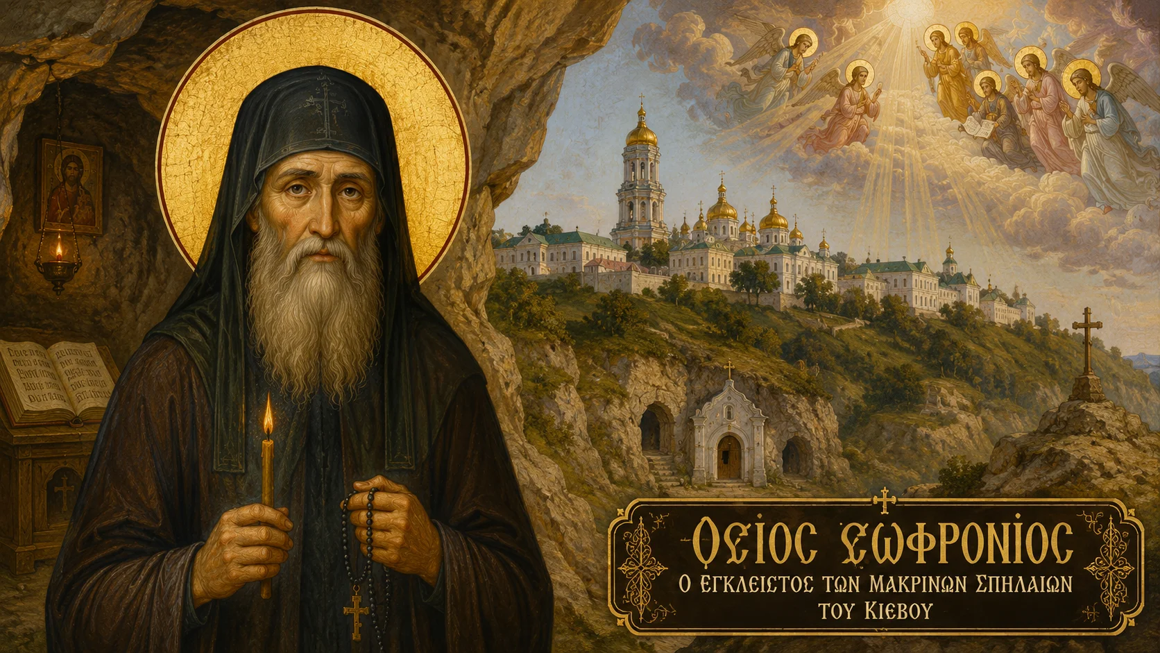 Εικόνα: Όσιος Σωφρόνιος Ο Έγκλειστος Των Μακρινών Σπηλαίων Του Κιέβου