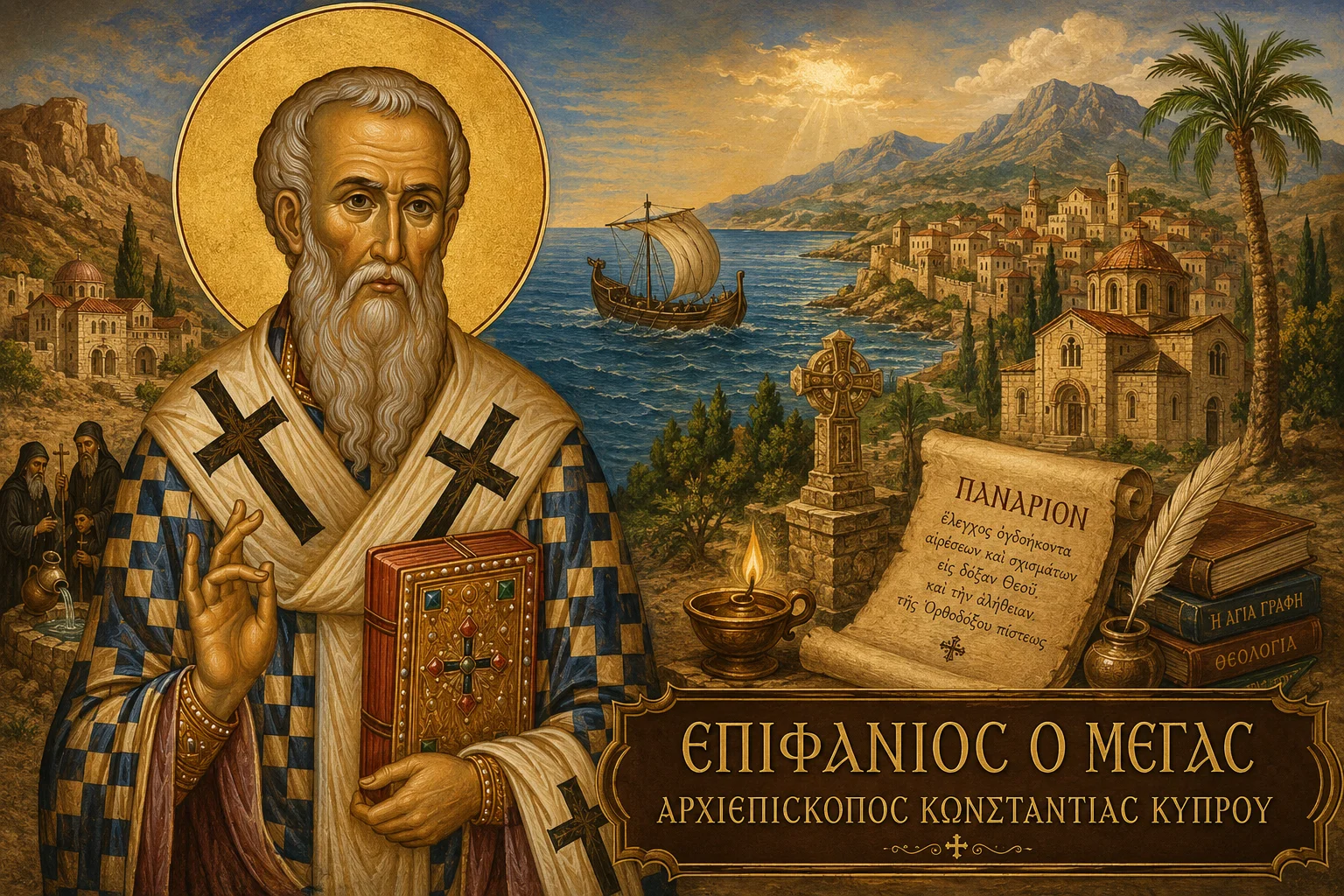 Εικόνα: Επιφάνιος ο Μέγας, Αρχιεπίσκοπος Κωνσταντίας Κύπρου
