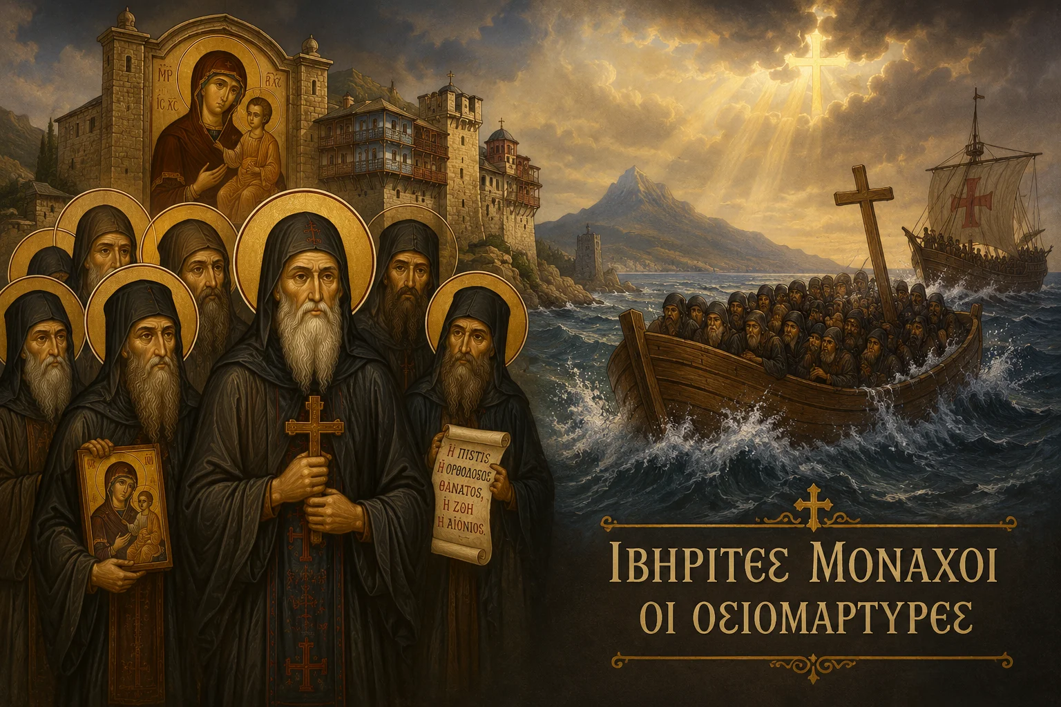 Εικόνα: Ιβηρίτες Μοναχοί Οι Οσιομάρτυρες