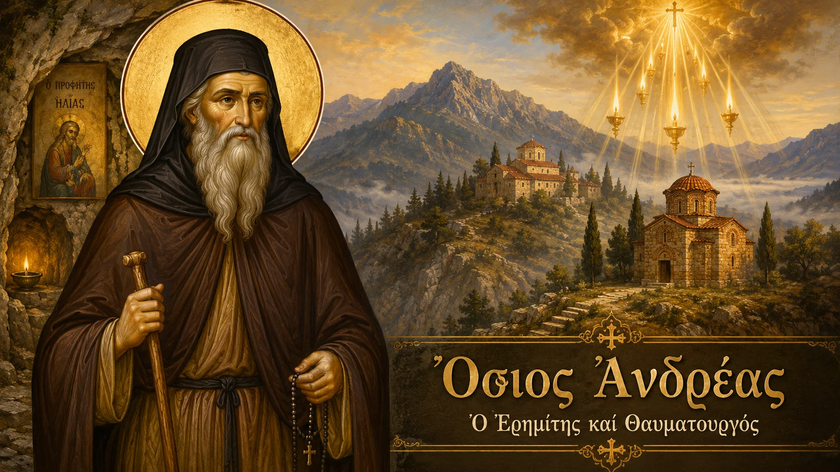 Εικόνα: Όσιος Ανδρέας Ο Ερημίτης Και Θαυματουργός