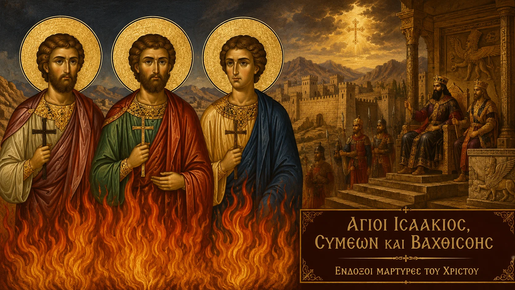 Εικόνα: Άγιοι Ισαάκιος Συμεών Και Βαχθισόης