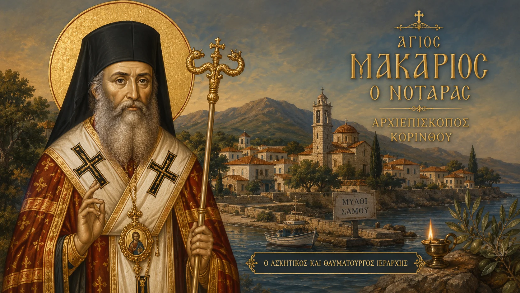 Εικόνα: Άγιος Μακάριος Ο Νοταράς Αρχιεπίσκοπος Κορίνθου