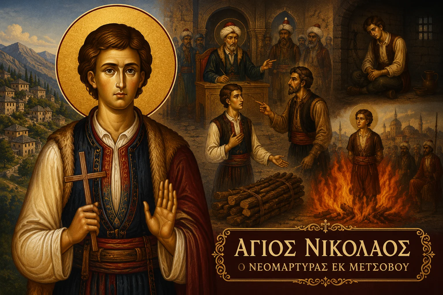 Εικόνα: Άγιος Νικόλαος Ο Νεομάρτυρας Εκ Μετσόβου