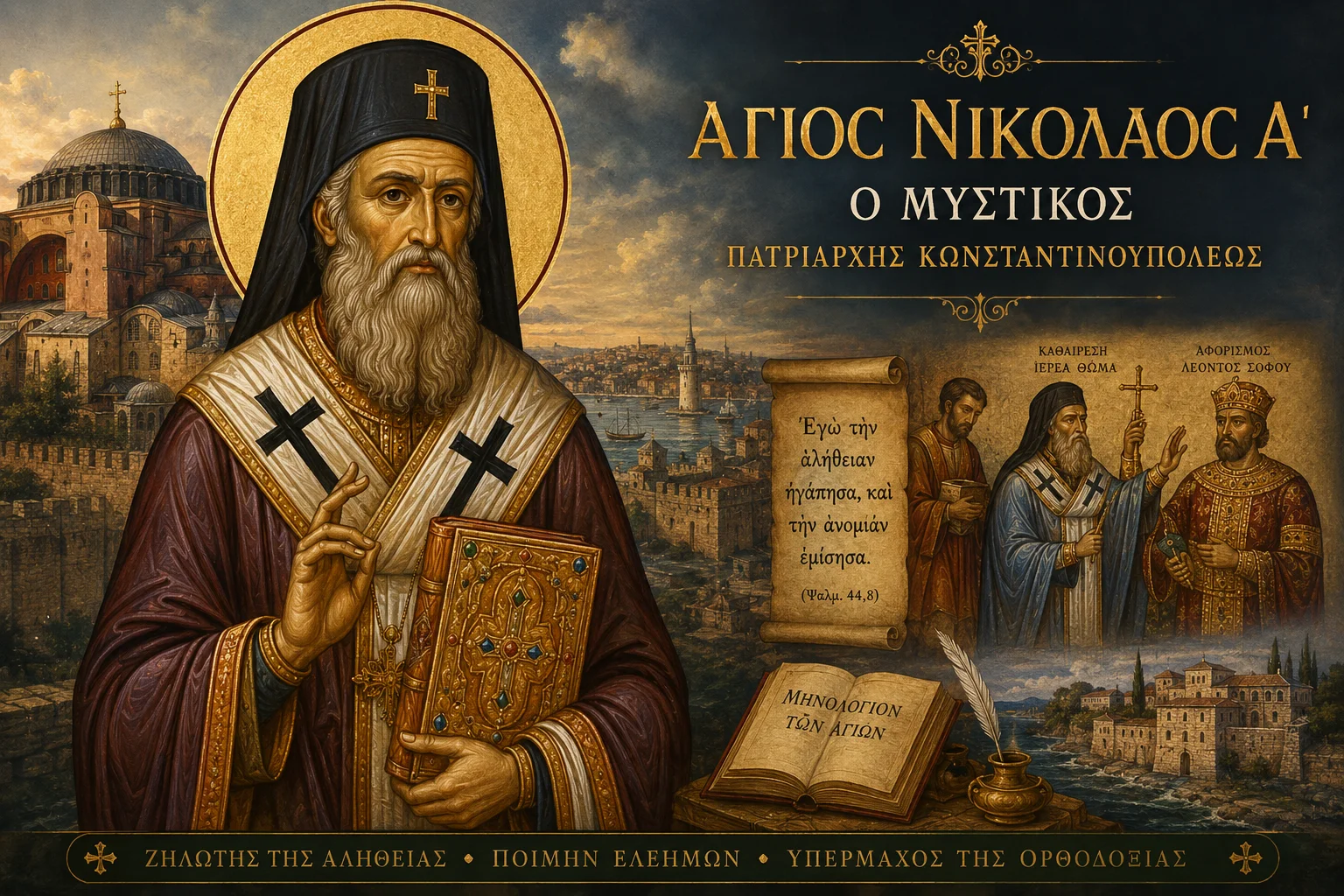 Εικόνα: Άγιος Νικόλαος Ο Πρώτος Ο Μυστικός Πατριάρχης Κωνσταντινούπολης