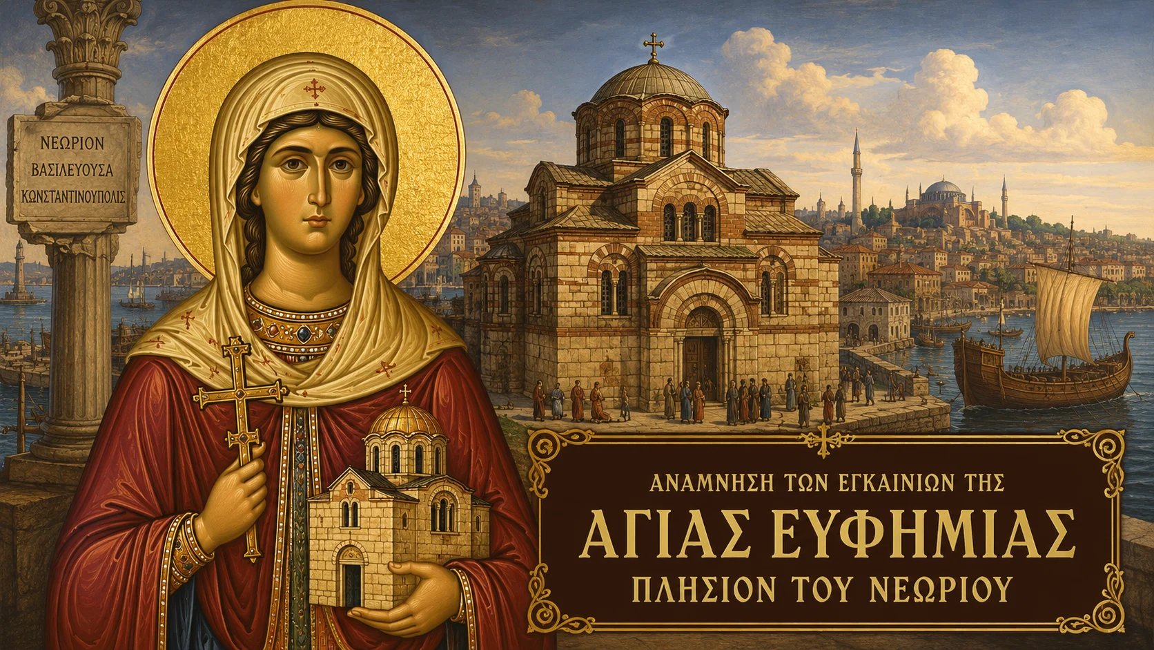 Εικόνα: Ανάμνηση Των Εγκαινίων Της Αγίας Ευφημίας Πλησίον Του Νεωρίου