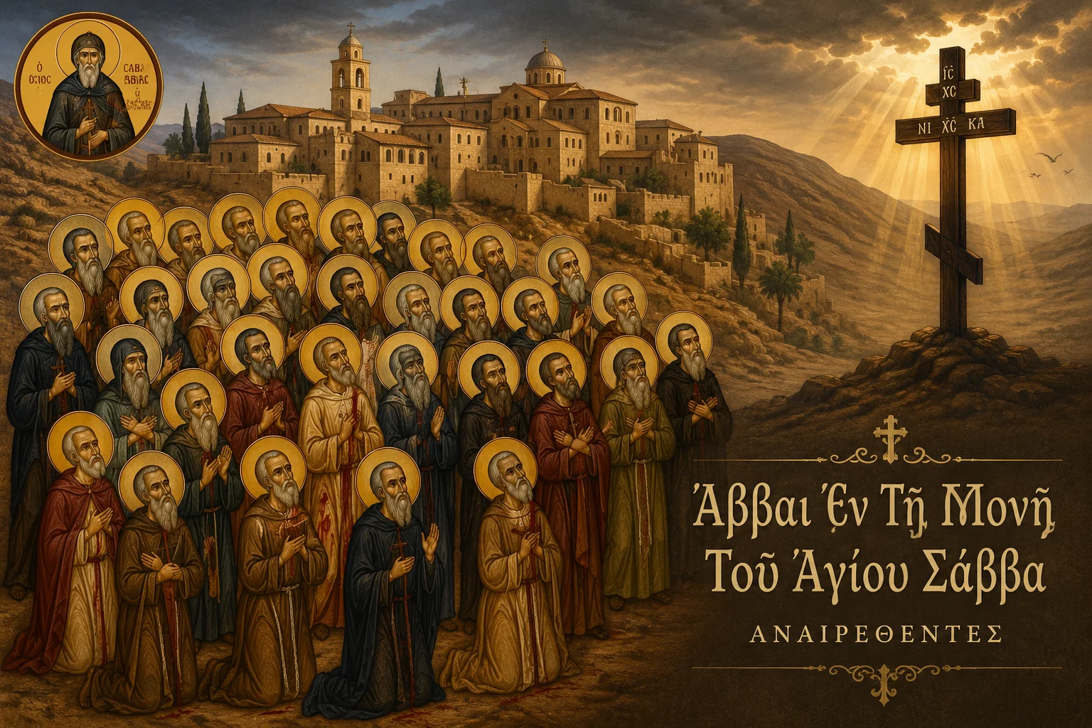 Εικόνα: Άββαι Εν Τη Μονή Του Αγίου Σάββα Αναιρεθέντες