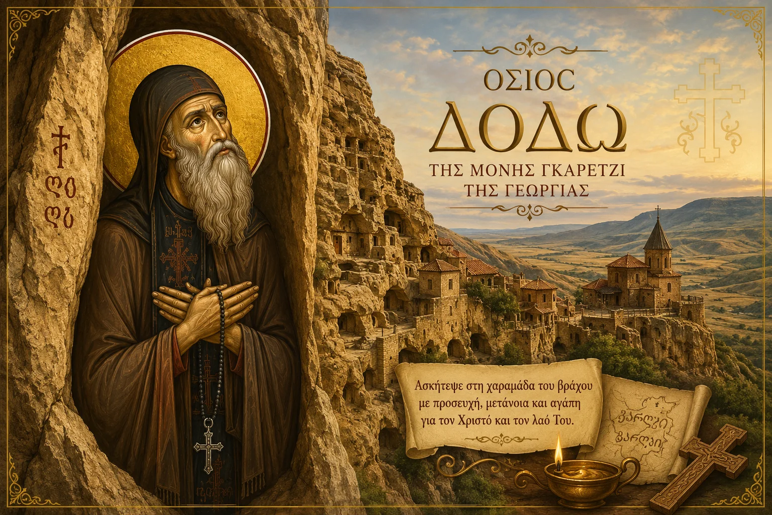 Εικόνα: Όσιος Δοδώ Της Μονής Γκαρέτζι Της Γεωργίας