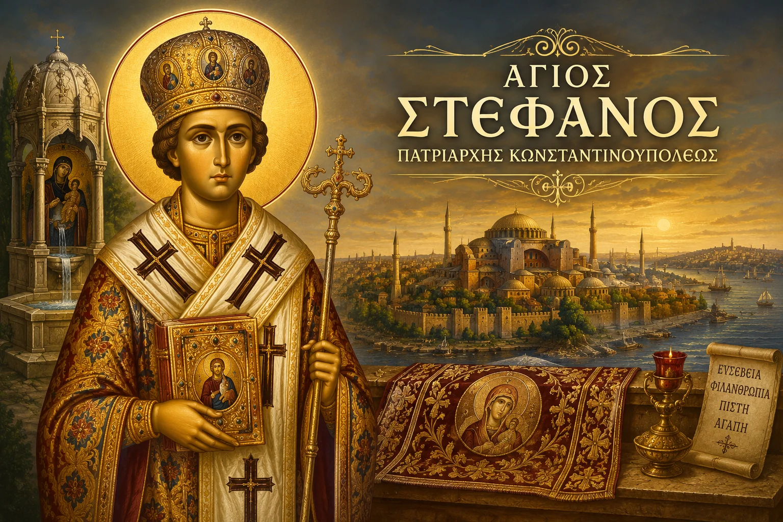 Εικόνα: Άγιος Στέφανος Πατριάρχης Κωνσταντινούπολης