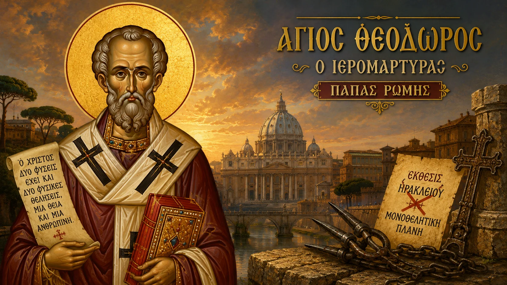 Εικόνα: Άγιος Θεόδωρος Ο Ιερομάρτυρας Πάπας Ρώμης