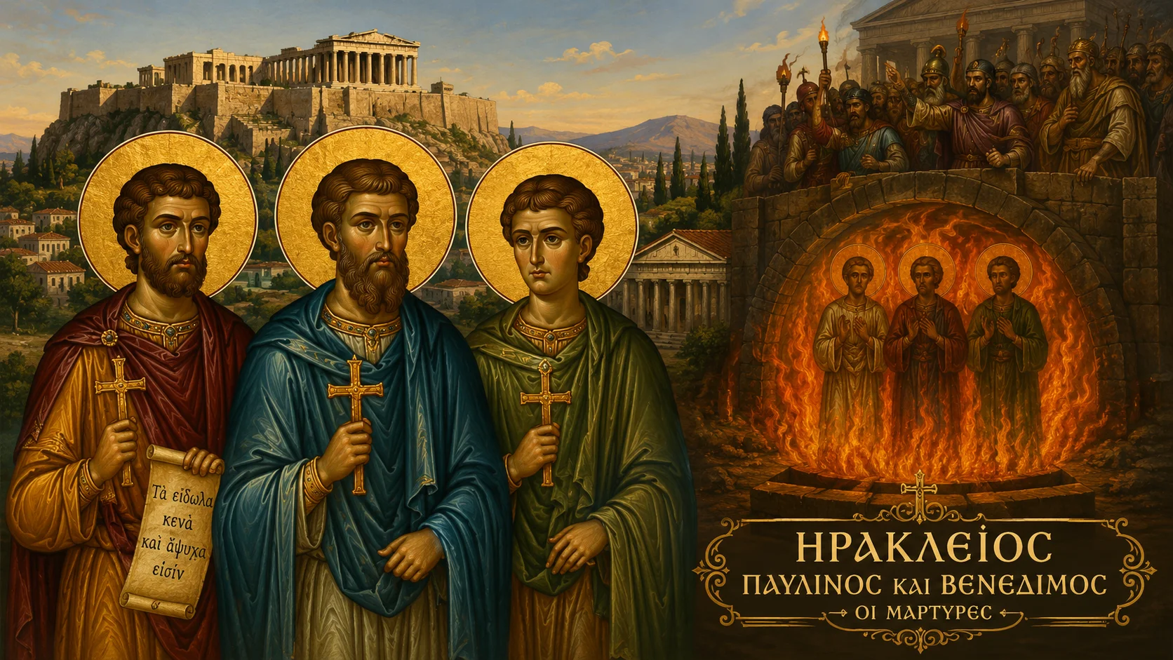 Εικόνα: Ηράκλειος Παυλίνος Και Βενέδιμος Οι Μάρτυρες