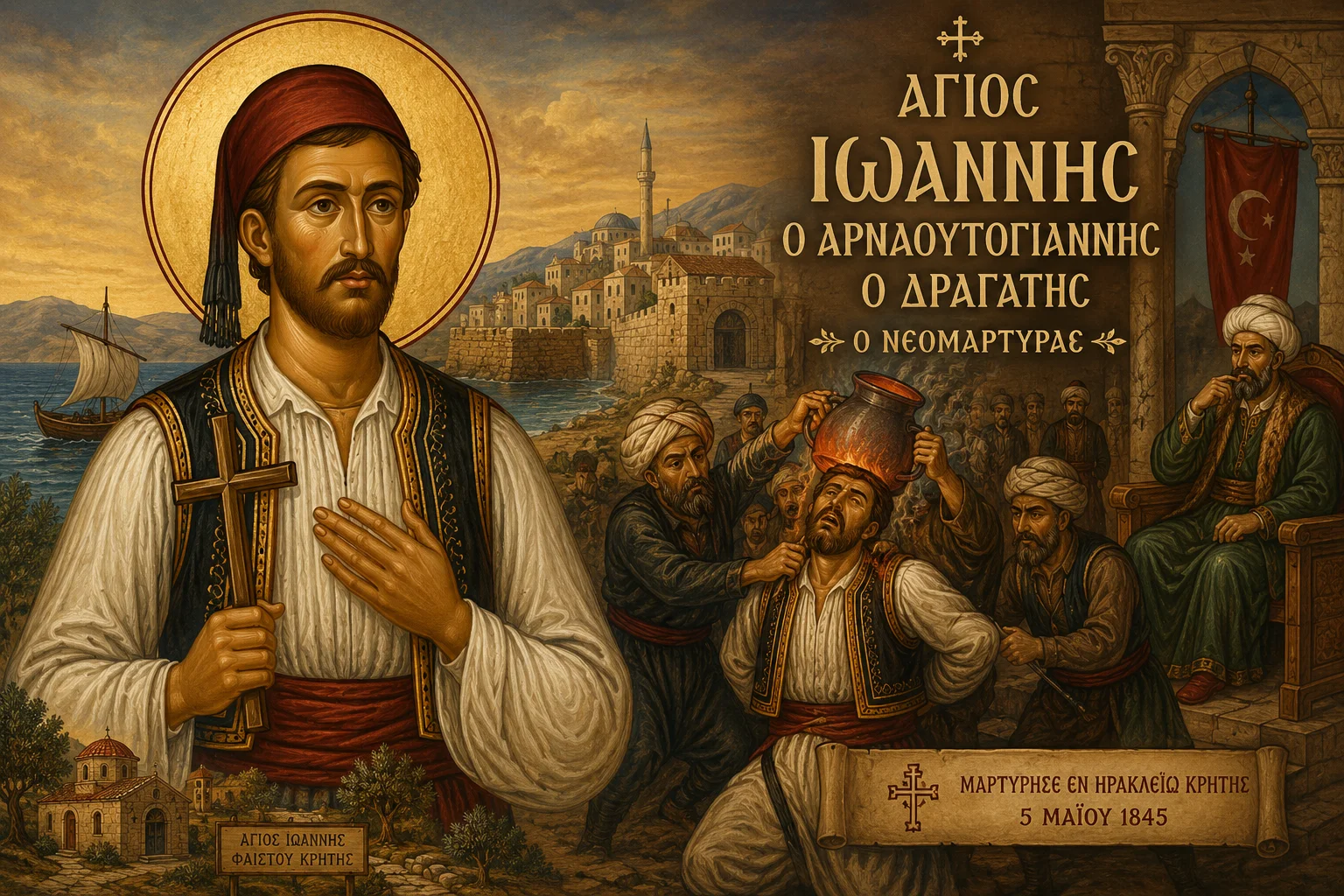 Εικόνα: Άγιος Ιωάννης ο Αρναουτογιάννης ο Δραγάτης ο Νεομάρτυρας