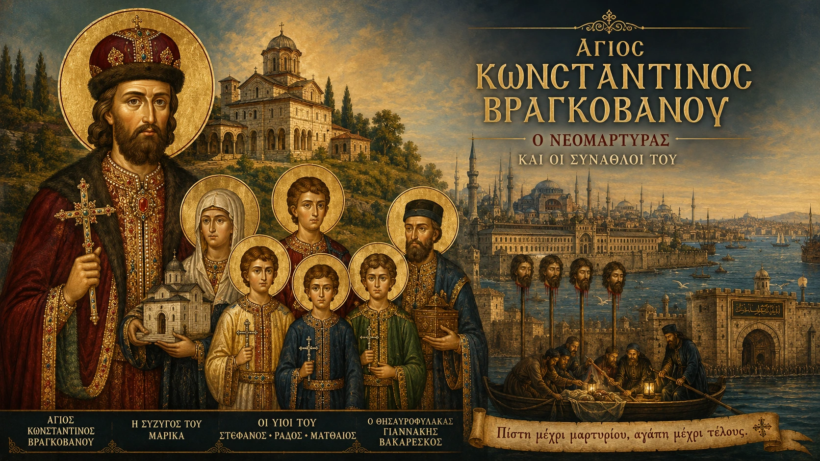 Εικόνα: Άγιος Κωνσταντίνος Βραγκοβάνου ο Νεομάρτυρας και οι σύναθλοί του