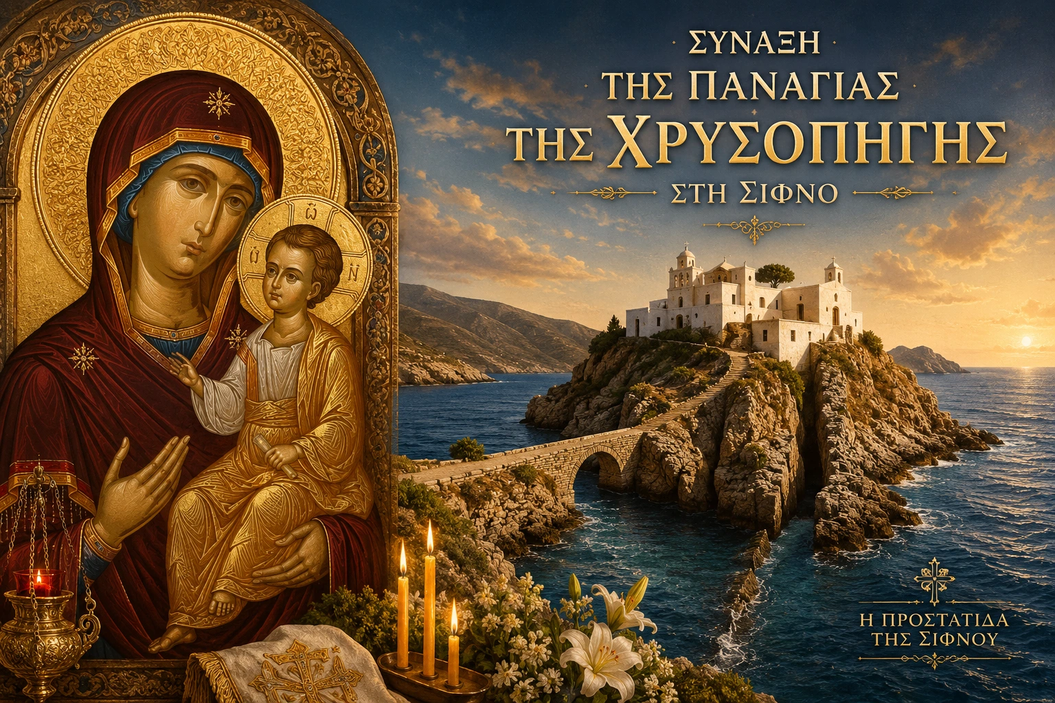 Εικόνα: Σύναξη της Παναγίας της Χρυσοπηγής στη Σίφνο
