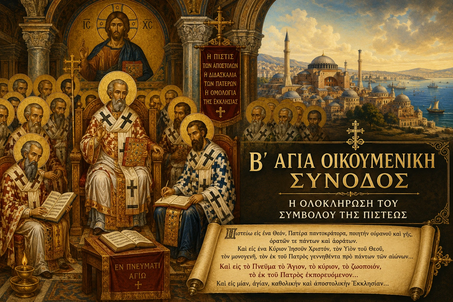 Εικόνα: Η Β' Αγία Οικουμενική Σύνοδος, η ολοκλήρωση του Συμβόλου της Πίστεως