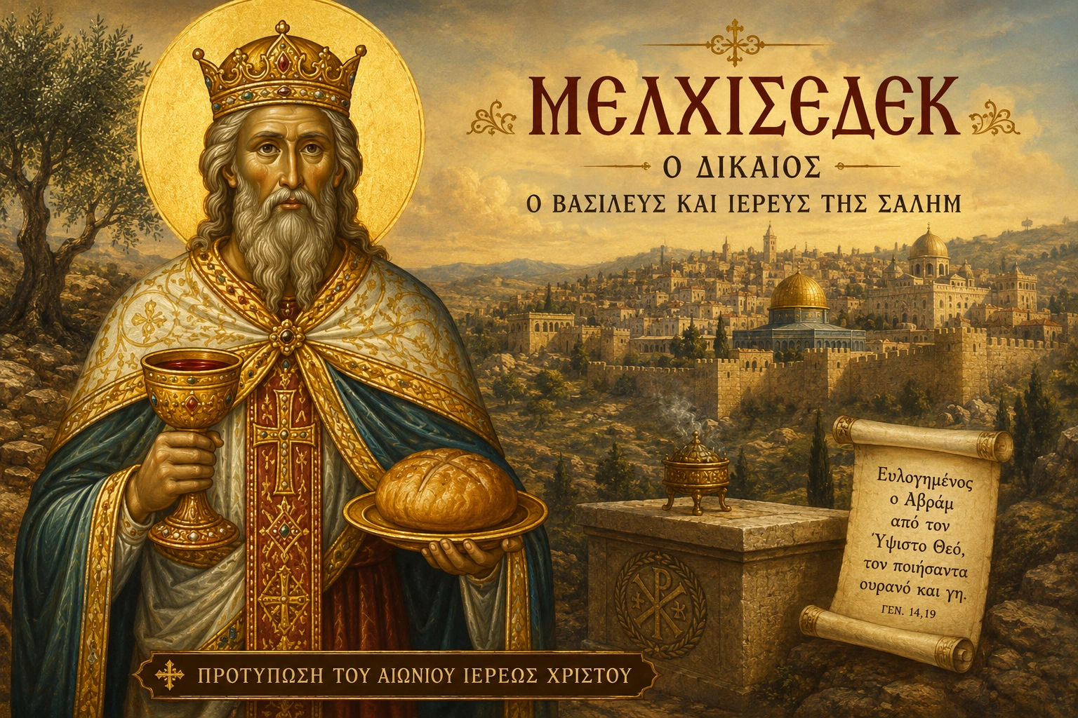 Εικόνα: Μελχισεδέκ ο δίκαιος, ο βασιλεύς και ιερεύς της Σαλήμ