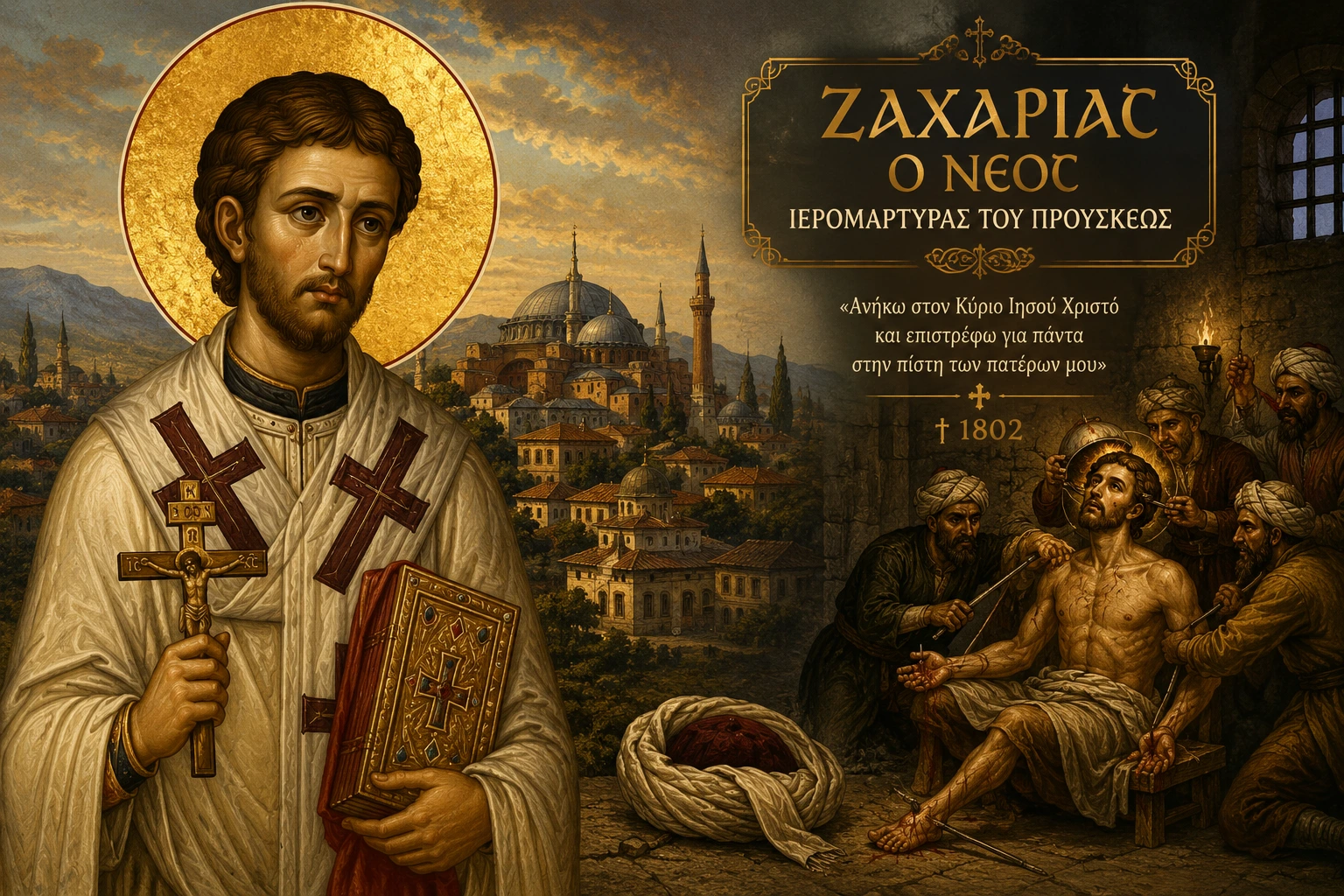 Εικόνα: Ζαχαρίας ο Νέος, ιερομάρτυρας του Προυσκέως