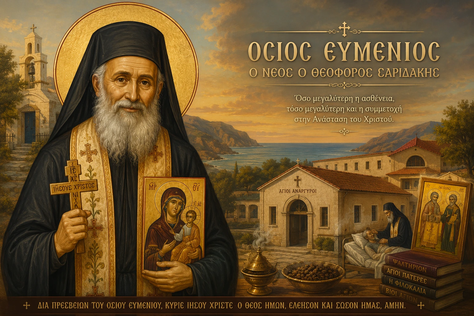 Εικόνα: Όσιος Ευμένιος ο Νέος ο Θεοφόρος Σαριδάκης
