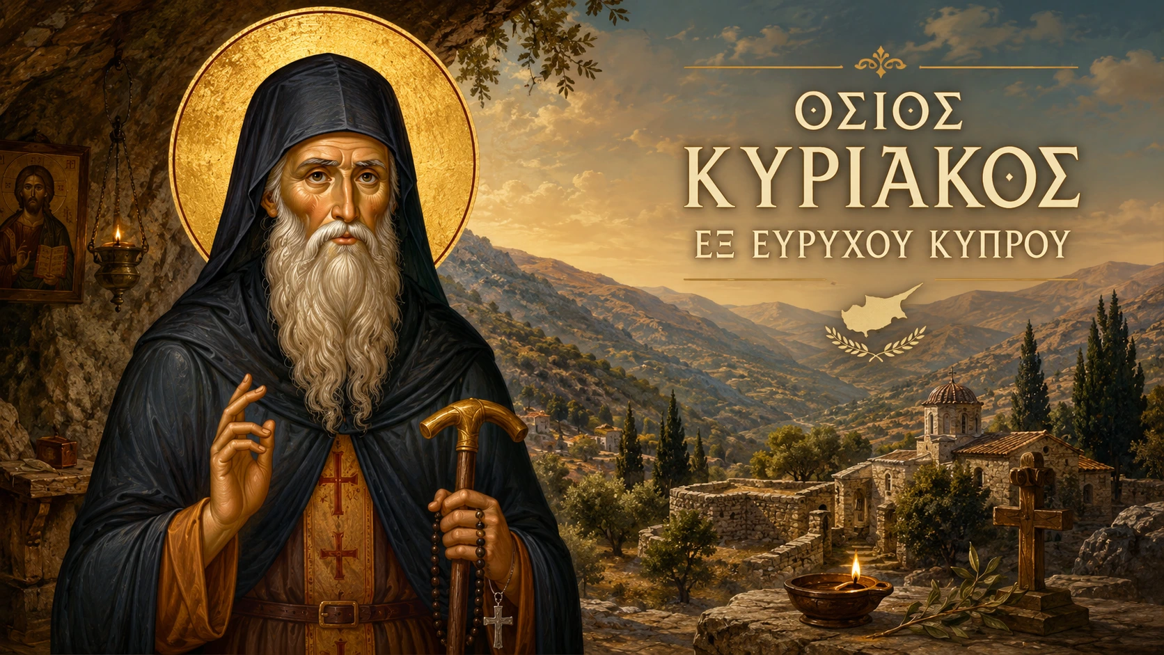 Εικόνα: Όσιος Κυριακός εξ Ευρύχου Κύπρου