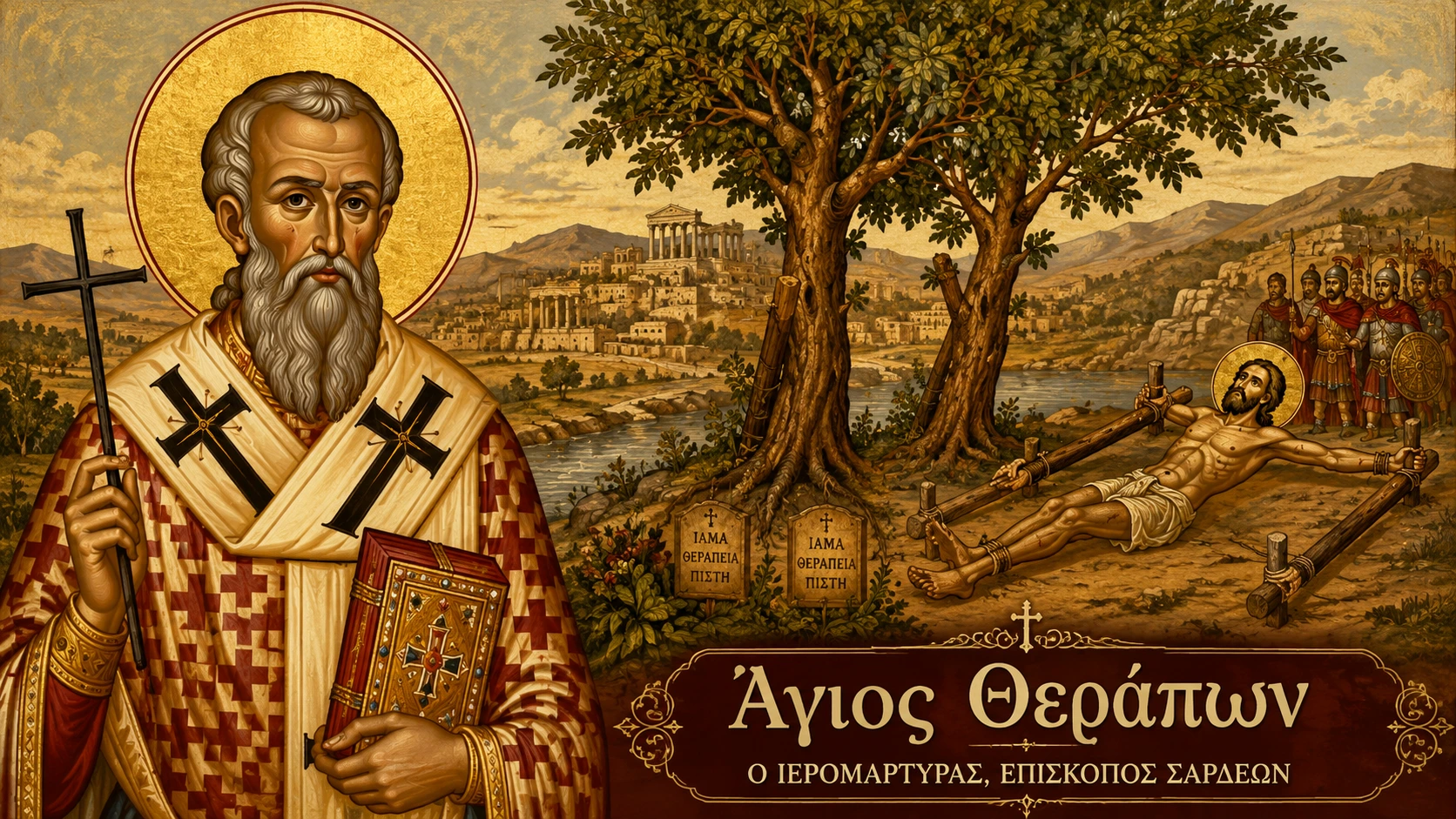 Εικόνα: Άγιος Θεράπων ο Ιερομάρτυρας, Επίσκοπος Σάρδεων