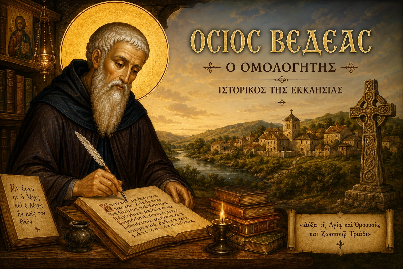 Εικόνα: Όσιος Βεδέας ο Ομολογητής, Ιστορικός της Εκκλησίας