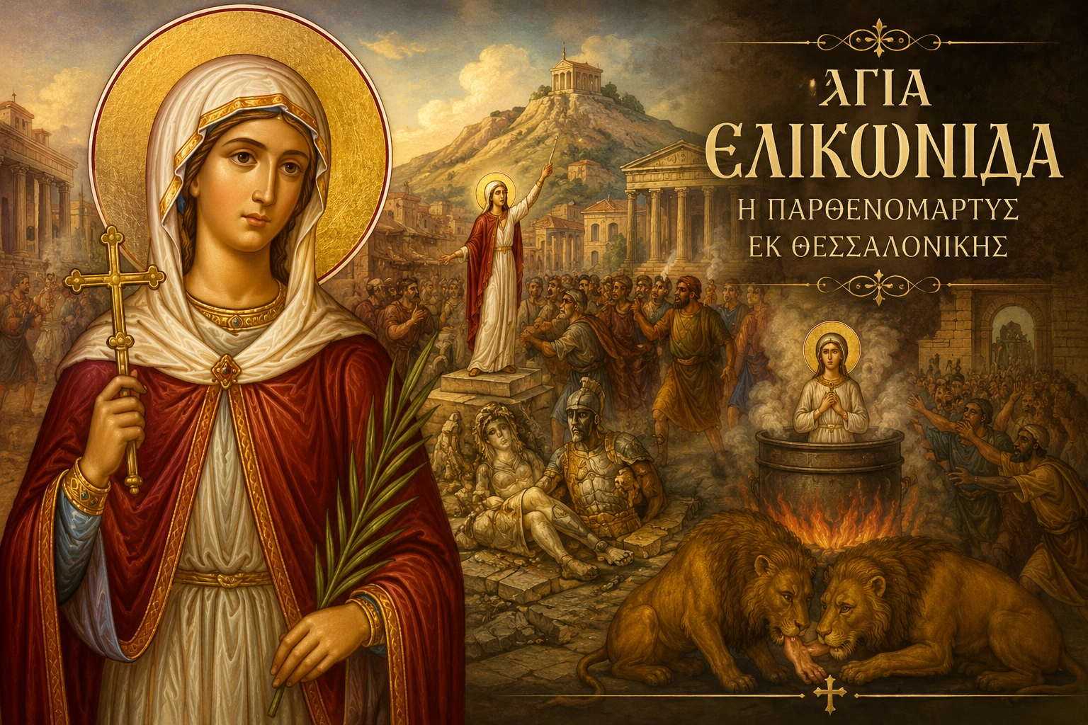Εικόνα: Αγία Ελικωνίδα η Παρθενομάρτυς εκ Θεσσαλονίκης