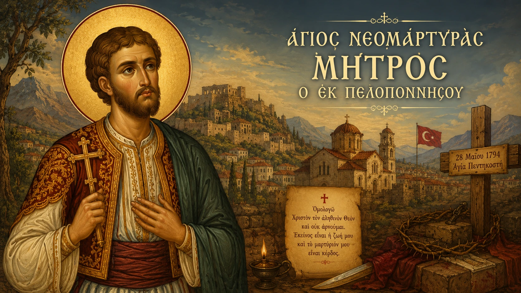 Εικόνα: Άγιος Νεομάρτυρας Μήτρος ο εκ Πελοποννήσου