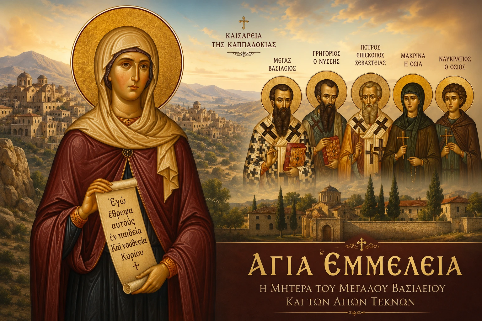Εικόνα: Αγία Εμμελεία, η Μητέρα του Μεγάλου Βασιλείου και των Αγίων Τέκνων