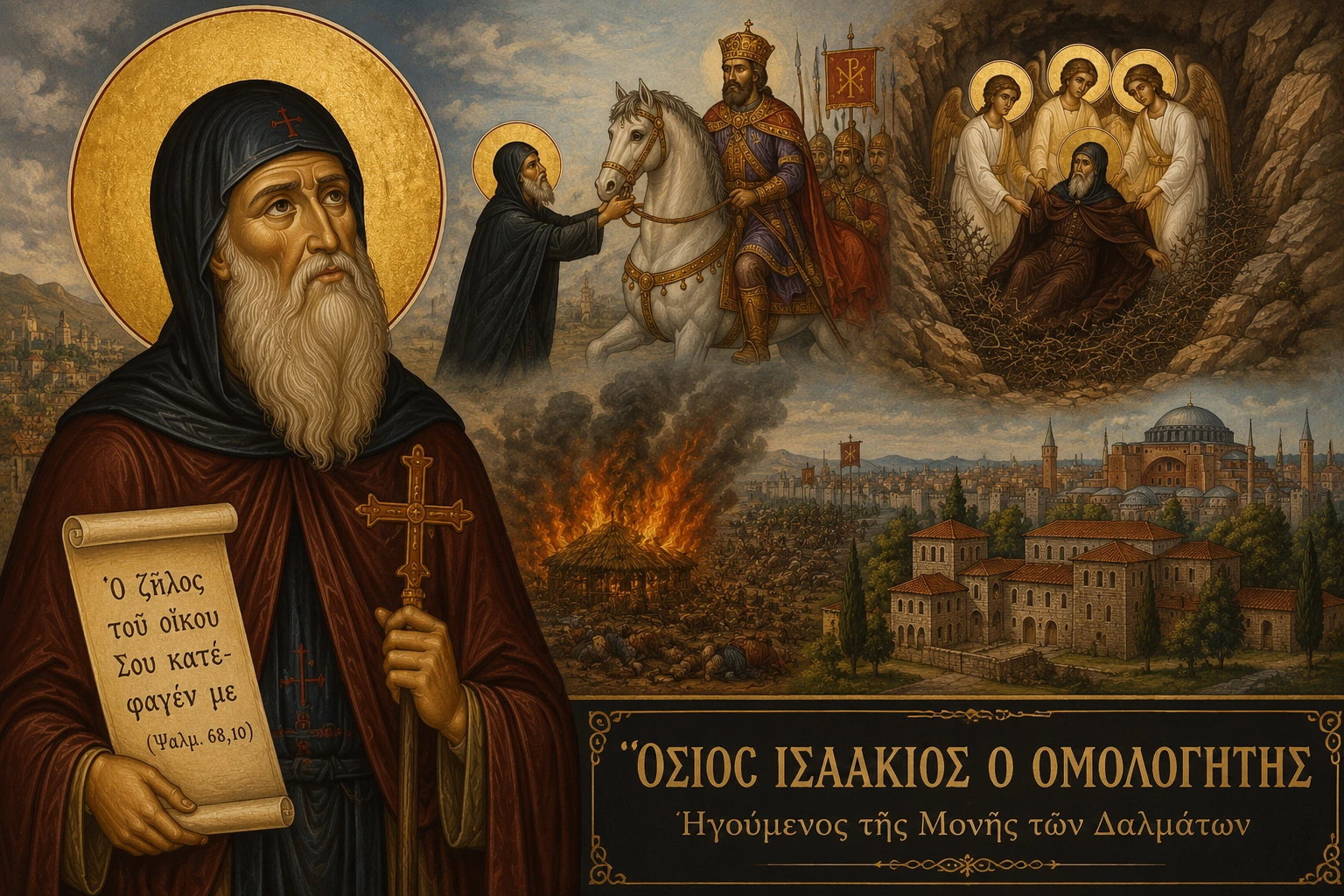 Εικόνα: Όσιος Ισαάκιος ο Ομολογητής, Ηγούμενος της Μονής των Δαλμάτων