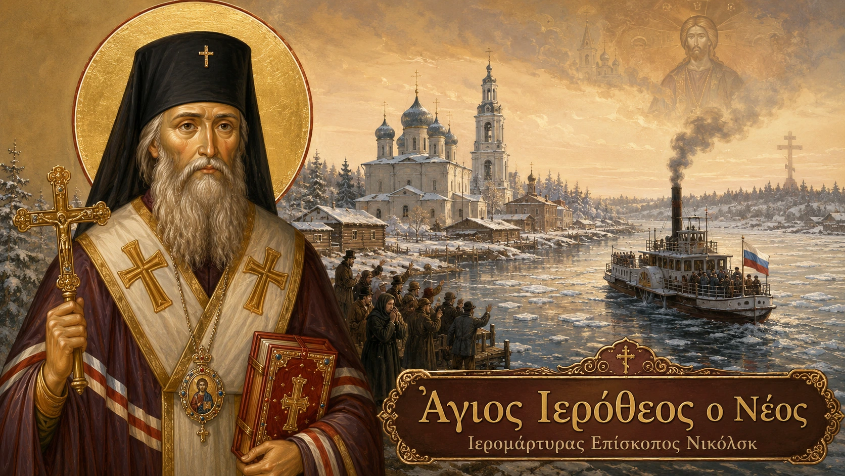 Εικόνα: Άγιος Ιερόθεος ο Νέος Ιερομάρτυρας Επίσκοπος Νικόλσκ