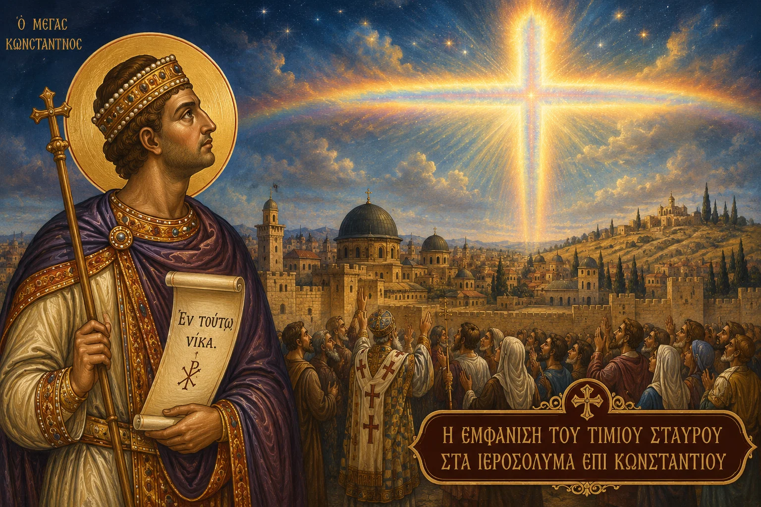 Η Εμφάνιση Του Τιμίου Σταυρού Στα Ιεροσόλυμα Επί Κωνσταντίου