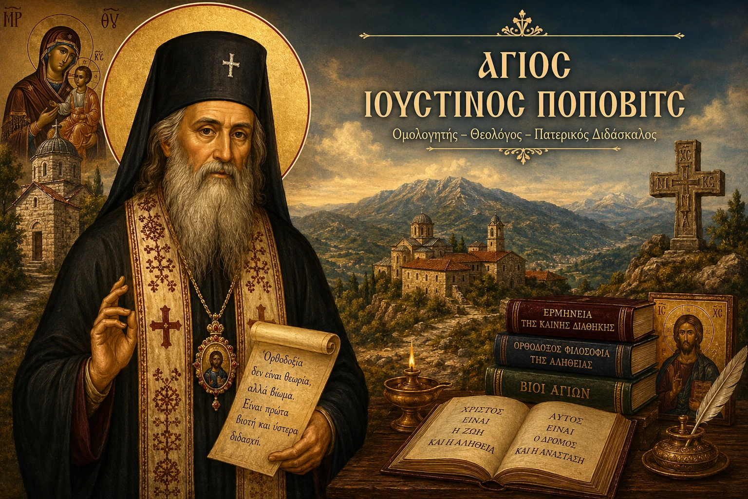 Εικόνα: Άγιος Ιουστίνος Πόποβιτς