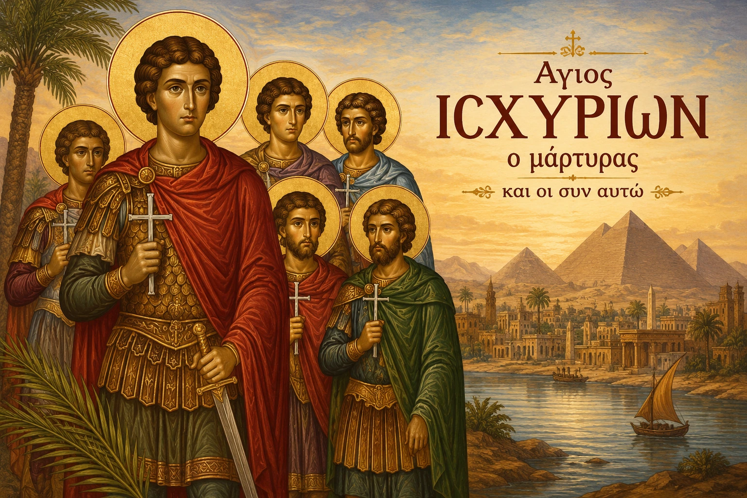 Εικόνα: Άγιος Ισχυρίων ο μάρτυρας και οι συν αυτώ