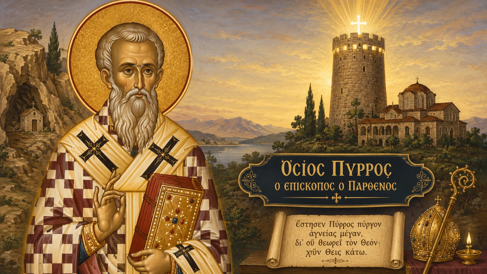 Εικόνα: Όσιος Πύρρος ο Επίσκοπος ο Παρθένος