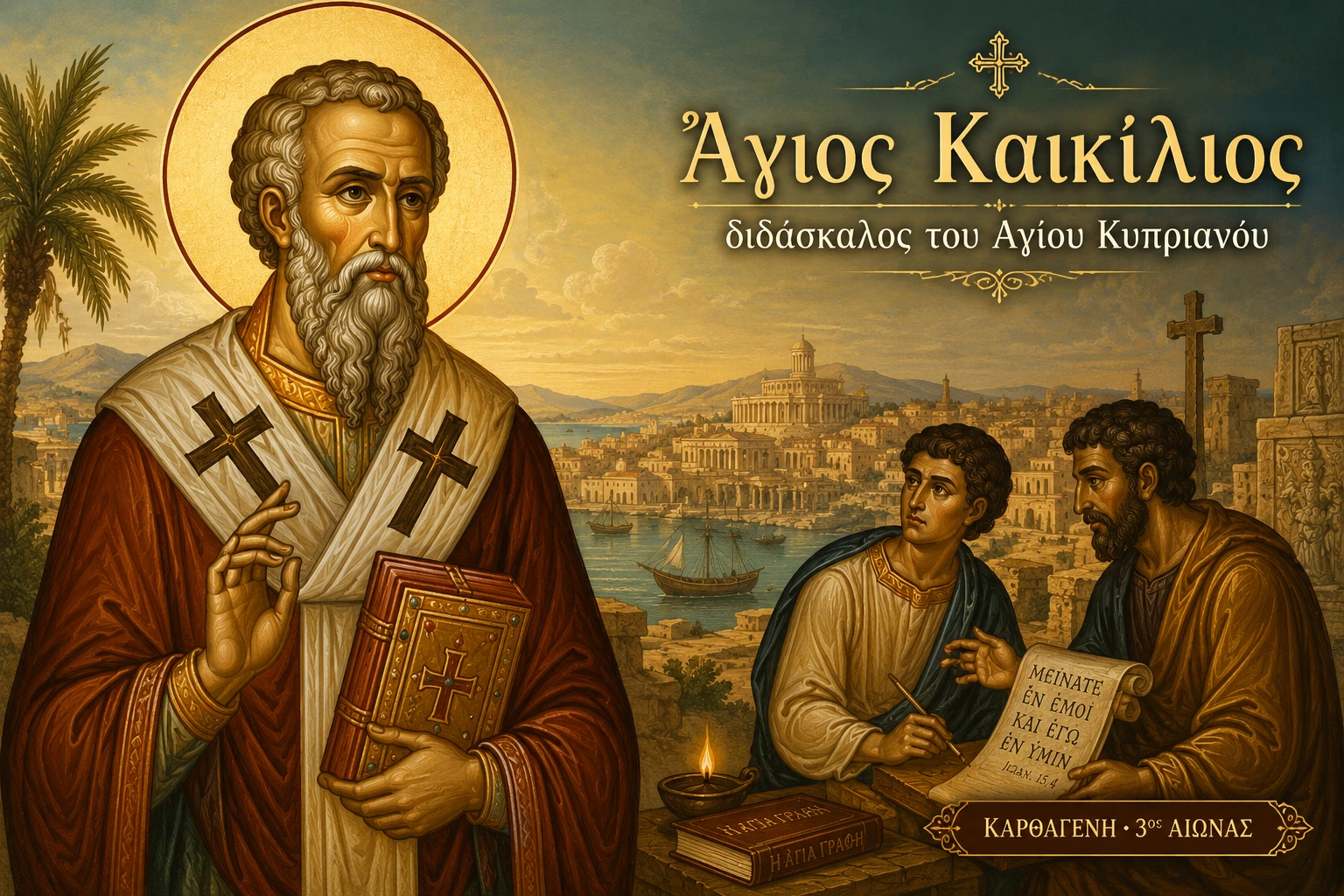 Εικόνα: Άγιος Καικίλιος διδάσκαλος του Αγίου Κυπριανού