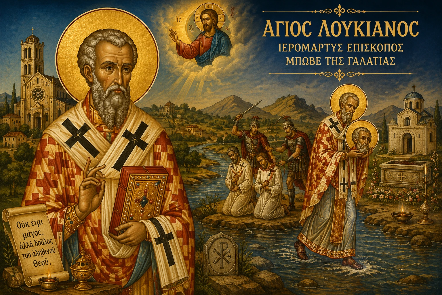 Εικόνα: Άγιος Λουκιανός Ιερομάρτυς Επίσκοπος Μπωβέ της Γαλατίας