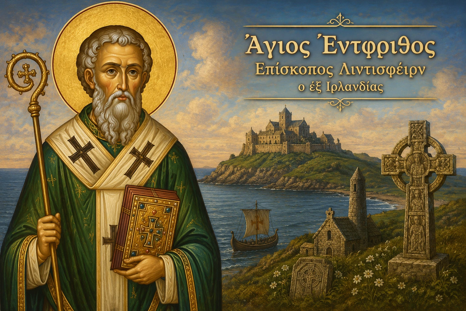 Εικόνα: Άγιος Έντφριθος Επίσκοπος Λιντισφέϊρν ο εξ Ιρλανδίας
