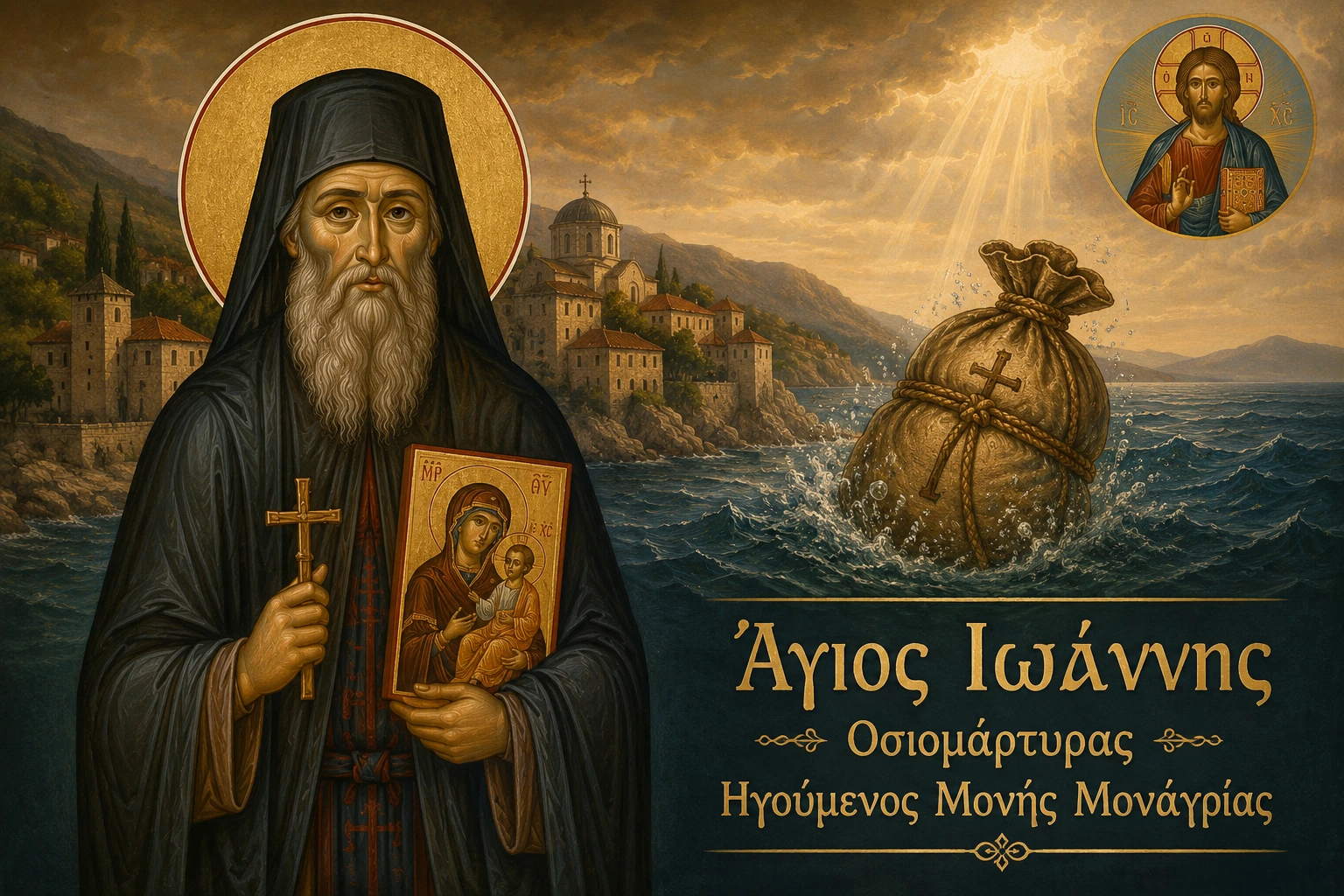 Εικόνα: Άγιος Ιωάννης Οσιομάρτυρας Ηγούμενος Μονής Μοναγρίας